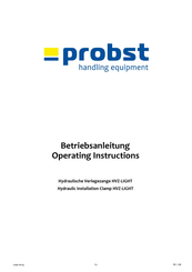 Probst HVZ-LIGHT Operating Instructions Manual
