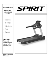 Dyaco Canada SPIRIT CT850 Owner's Manual