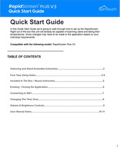 SpinTouch RapidScreen PLUS V3 Quick Start Manual