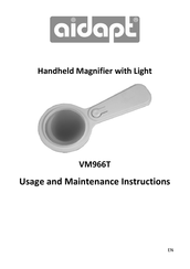 aidapt VM966T Usage And Maintenance Instructions