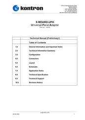 Kontron X-Board UPA 63036 Technical Manual