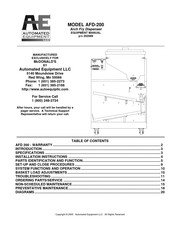 AUTOMATED EQUIPMENT 202089 Equipment Manual