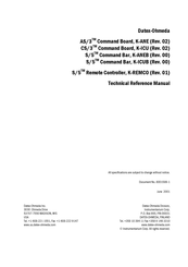 Datex-Ohmeda CS/3 K-ICU Technical Reference Manual