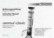 Hirschmann Laborgeräte ceramus-classic Instruction Manual