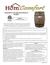 Hom comfort HCGB1 Installation And Operating Manual