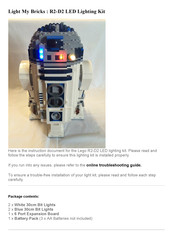 LIGHT MY BRICKS R2-D2 LED Lighting Kit Manual