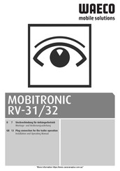 Waeco MOBITRONIC RV-32 Installation And Operating Manual