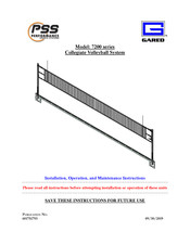 Gared 7205 Installation, Operation And Maintenance Instructions