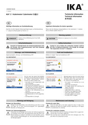 IKA C 1 Technical Information