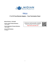 Midian TTC-2 Manual