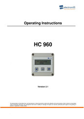 ehb electronics HC 960 Operating Instructions Manual