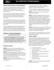Ford WRECKER 2014 Towing Manual