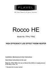 Flavel Rocco HE FPHL RN2 Series Installation, Maintenance & User Instructions