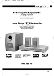 Clatronic DVD 608 HC Instruction Manual & Guarantee