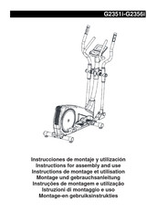 BH FITNESS G2351i-G2356i Instructions For Assembly And Use