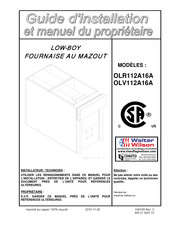 Walter Wilson OLR112A16A Installation Instructions And Homeowner's Manual