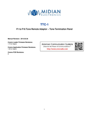 Midian Electronics TTC-1 Manual