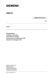 Siemens SIMATIC LS120 Installation Instructions Manual