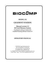 Biocomp GRADIENT STATION 153-001 Operator's Manual