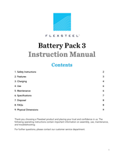 Flexsteel home Battery Pack 3 Instruction Manual