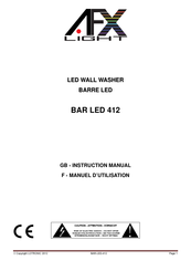 afx light BAR LED 412 Instruction Manual