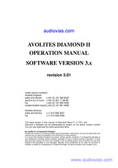 Avolites DIAMOND II Operation Manual