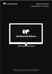 Continental Edison CELED26HD6/TV Manual