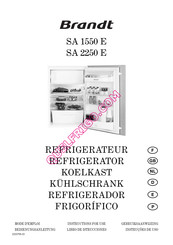 Brandt SA 2250 E Instructions For Use Manual