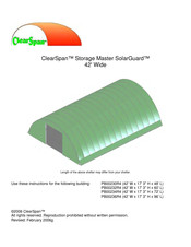 ClearSpan Storage Master SolarGuard PB00234R4 Manual