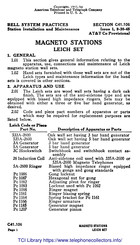 At&T Leich MAGNETO Installation And Maintenance Manual