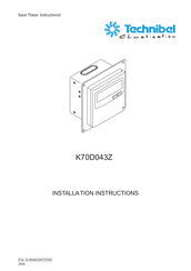 Technibel Climatisation K70D043Z Installation Instructions Manual