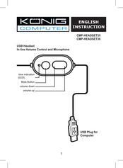 König Electronic CMP-HEADSET35 Instructions Manual