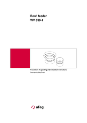 Afag WV 630-1 Translation Of Operating And Installation Instructions
