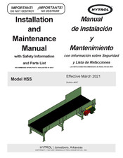 Hytrol HSS Installation And Maintenance Manual