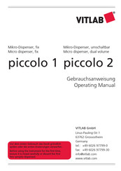 Vitlab piccolo 2 Operating Manual