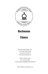 Phoenix Sound Systems climax 2k2 Installation Note