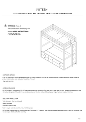 Rh Teen AVALON Assembly Instructions Manual