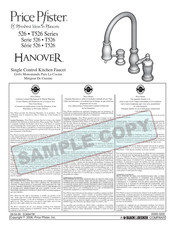 Black & Decker Price Pfister Hanover T526 Series Manual