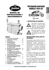 JIMTEN CICLON CS Installation Instructions And Maintenance Manual