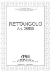 Gessi RETTANGOLO 26590 Manual