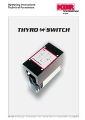 KBR THYRO SWITCH Operating Instructions Manual