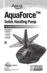 AquaScape AquaForce 1000 GPH Installation & Maintenance Instructions Manual