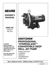 Sears CRAFTMAN PROFESSIONAL HYDROGLASS 390.2519 Owner's Manual
