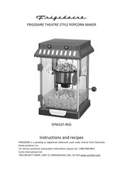 Frigidaire EPM107-RED Instructions And Recipes Manual