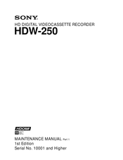 Sony HDCAM HDW250 Maintenance Manual