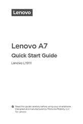 Lenovo A7 L19111 Quick Start Manual
