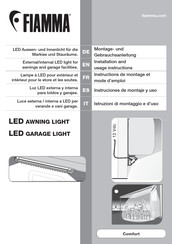 Fiamma LED GARAGE LIGHT Installation And Usage Instructions