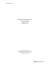Warner Instruments FC-0 Manual