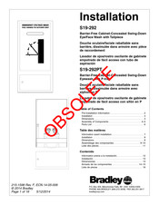 Bradley S19-292 Installation Manual