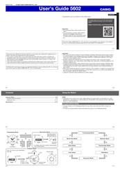 Casio 5602 User Manual